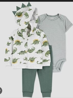 Carter's Just One You Baby Boys' 3pc French Terry Dinosaur Set